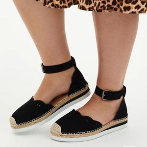Torrid cute eyelet suede espadrilles flats